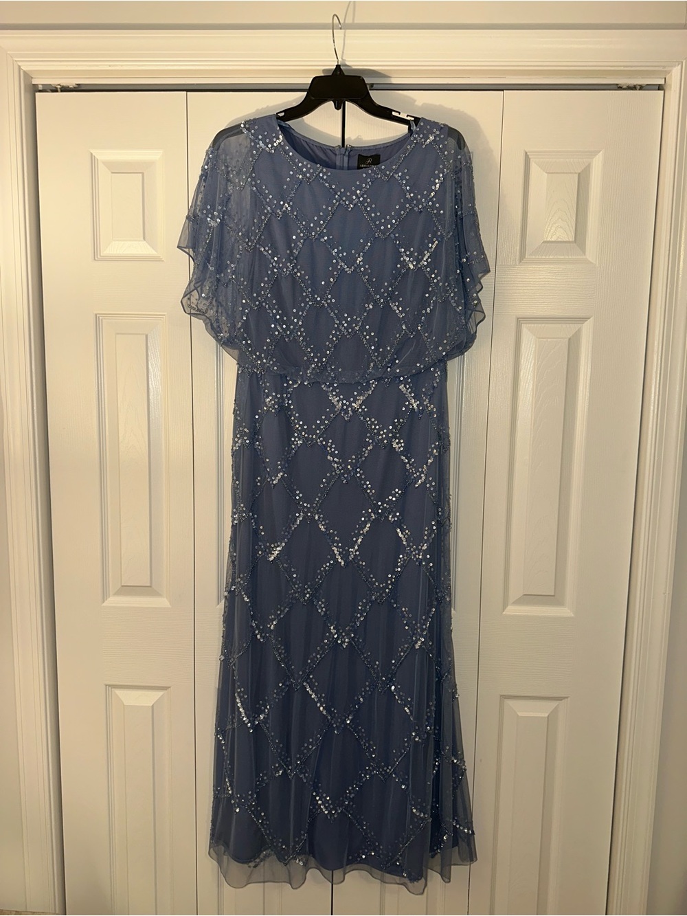 Adrianna Papell Women's Bead Blouson Long Dress- Size 14W
